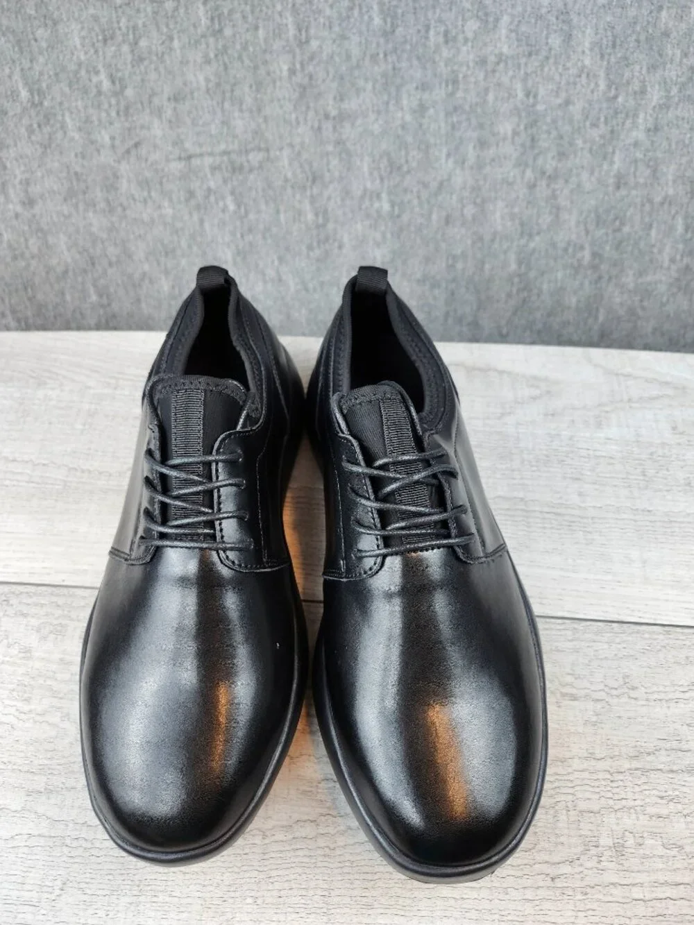 OrthoComfoot Men Size EU43 (US 10) Orthopedic Black Leather Dress Shoes